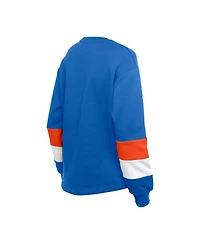 New Era Women's Blue New York Mets Game Day Color Pullover Sweatshirt