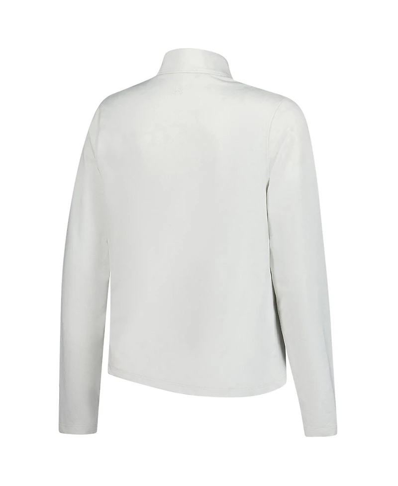Under Armour Women's White 2025 Wm Phoenix Open Rose Jacquard Quarter-Zip Top