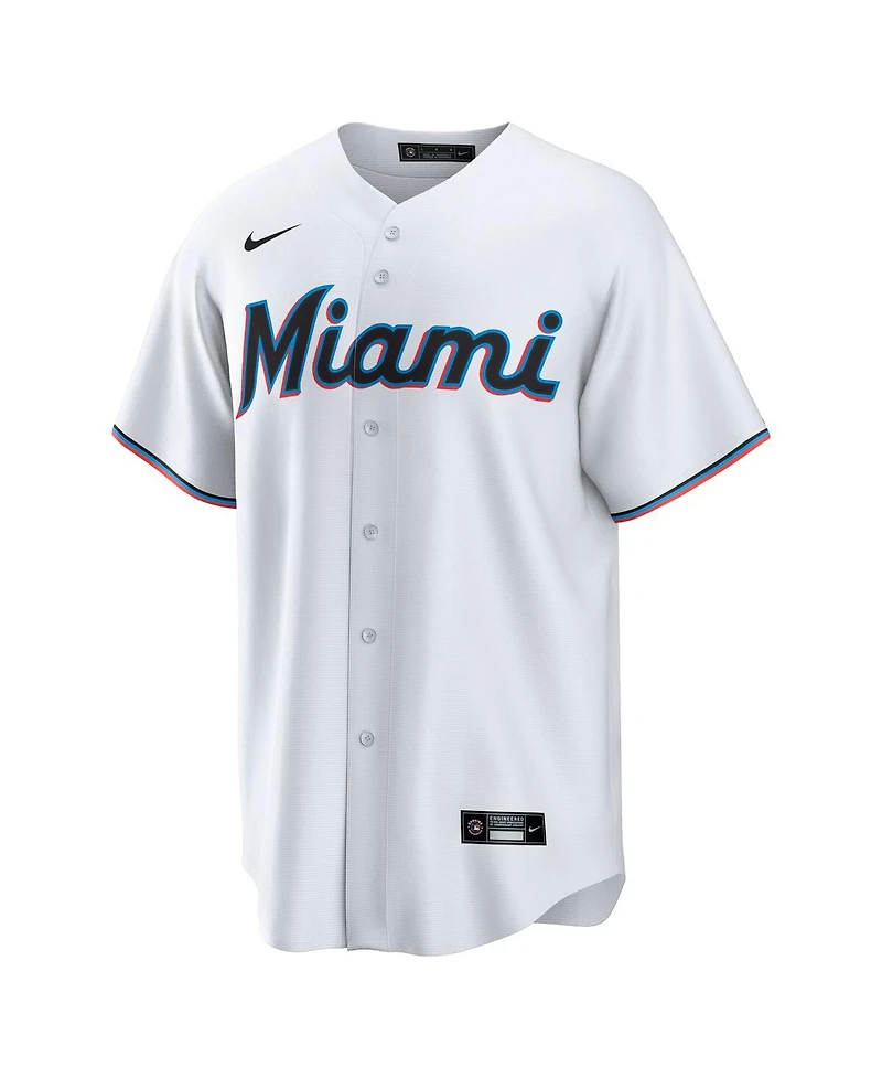 Nike Men's Sandy Alcantara White Miami Marlins Replica Player Jersey