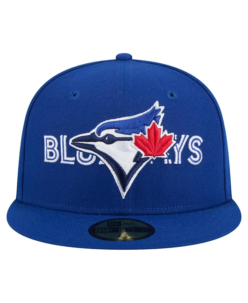 New Era Men's Royal Toronto Blue Jays Overlap 59FIFTY Hat