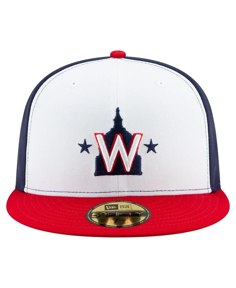 New Era Men's White/Navy/Red Washington Nationals 20th Anniversary 59FIFTY Hat