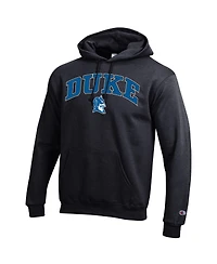 Champion Men's Black Duke Blue Devils Arched Logo Fleece Pullover Hoodie
