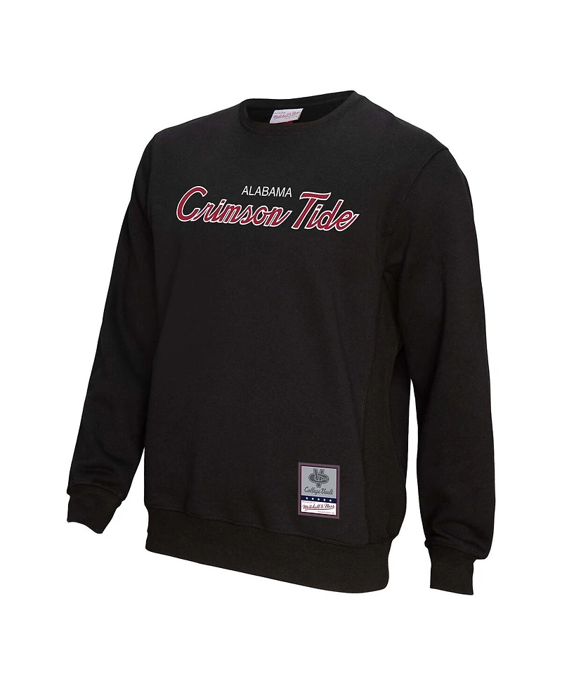 Mitchell & Ness Men's Black Alabama Crimson Tide Elite Script Pullover Sweatshirt