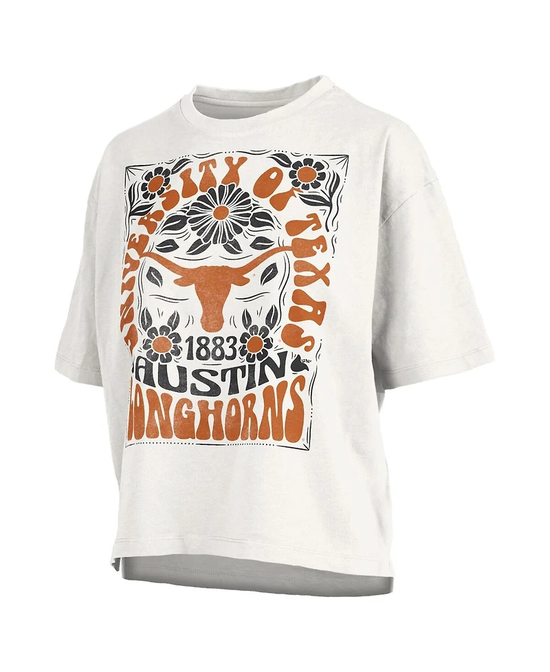 Pressbox Women's White Texas Longhorns Harmony Oversized T-Shirt