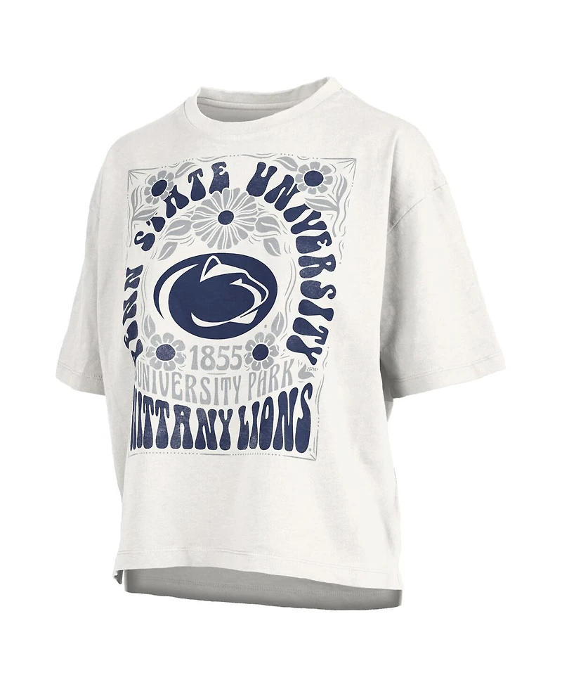 Pressbox Women's White Penn State Nittany Lions Harmony Oversized T-Shirt