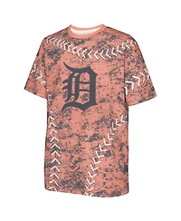 Outerstuff Big Boys and Girls Orange Detroit Tigers Slide Score Bold T-Shirt