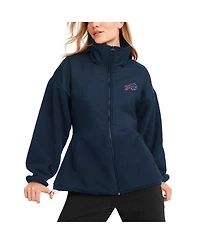 Dkny Sport Women's Navy Buffalo Bills Drew Mixed Media Full-Zip Jacket