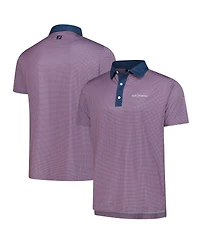 FootJoy Men's Navy The Players ProDry Lattice Print Lisle Polo Shirt