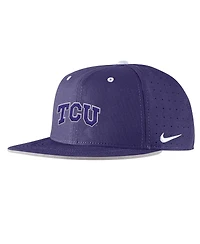 Nike Men's Purple Tcu Horned Frogs On-Field True Performance Baseball Fitted Hat
