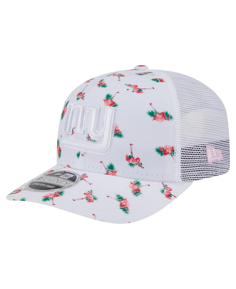 New Era Men's White New York Giants Adventure Flamingo Pattern 9SEVENTY Stretch-Snap Hat