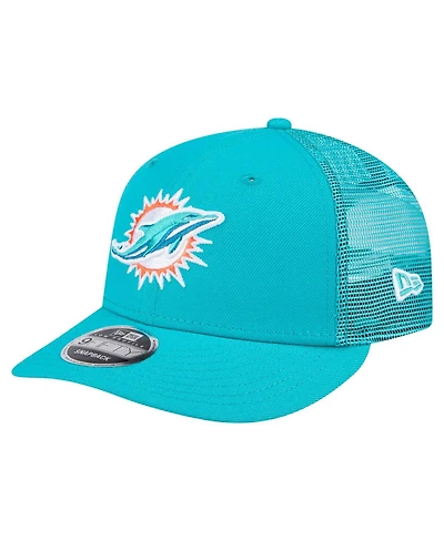 New Era Men's Aqua Miami Dolphins Low Profile 9FIFTY Snapback Hat