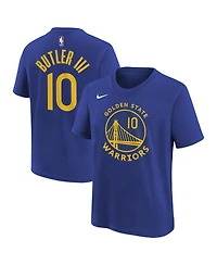 Nike Big Boys and Girls Jimmy Butler Iii Royal Golden State Warriors Icon Edition Name Number T-Shirt