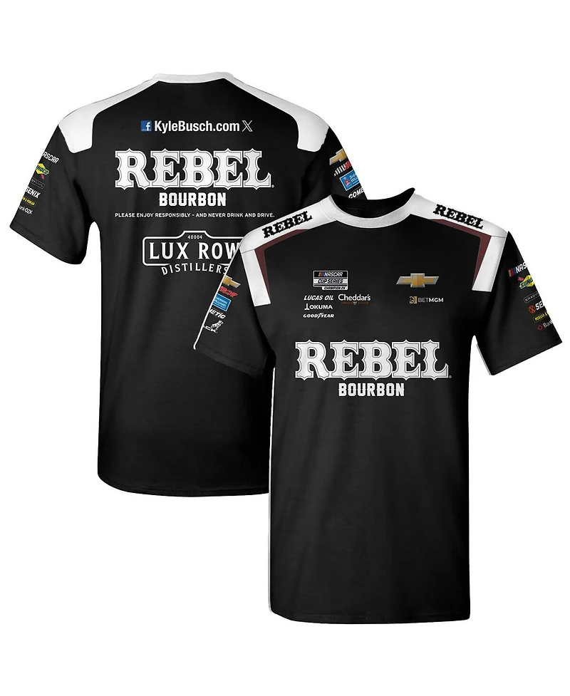 Richard Childress Racing Team Collection Men's Black Kyle Busch Rebel Bourbon Uniform T-Shirt