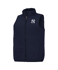 Antigua Women's Navy New York Yankees Experience Full-Zip Vest