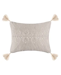Levtex Kamira Embroidered Tassel Decorative Pillow, 18" x 14"
