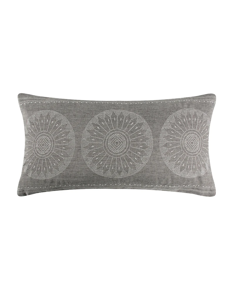 Levtex Loden Embroidered Decorative Pillow, 12" x 24"