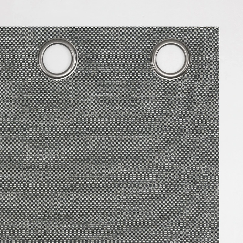 Sarasi Contrast Tweed Magnetic Closure 100% Blackout Grommet Curtain Panel