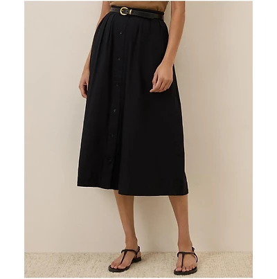 Pact Women's Organic Cotton Sunset Lightweight Cotton Button Skirt
