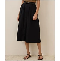 Pact Women's Organic Cotton Sunset Lightweight Button Skirt