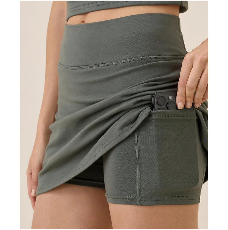 Pact Women's Organic Cotton On the Go-To Pocket Skort