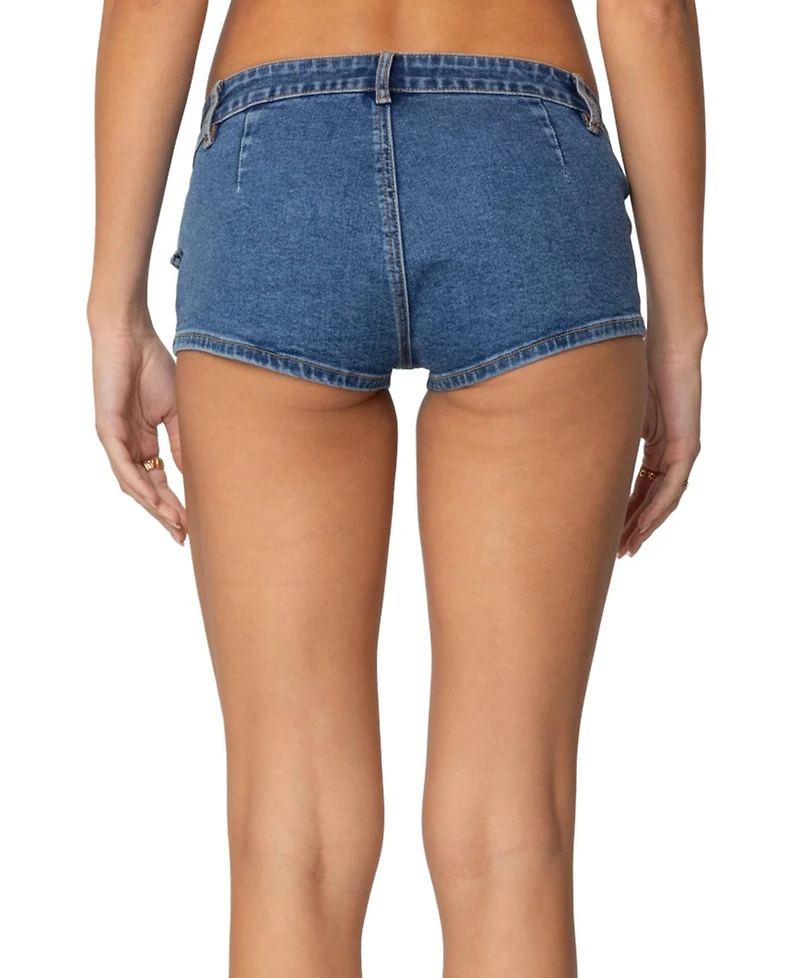 Edikted Women's Bryan Denim Micro Shorts
