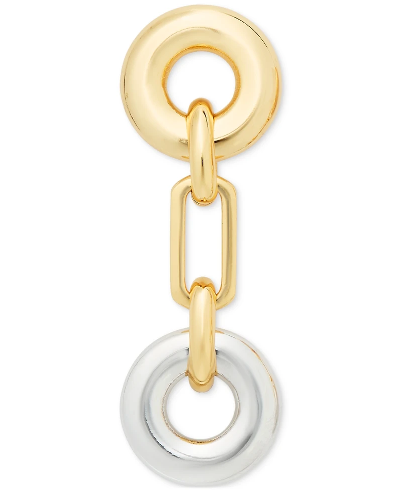 kate spade new york Two-Tone Interlock Linear Drop Earrings