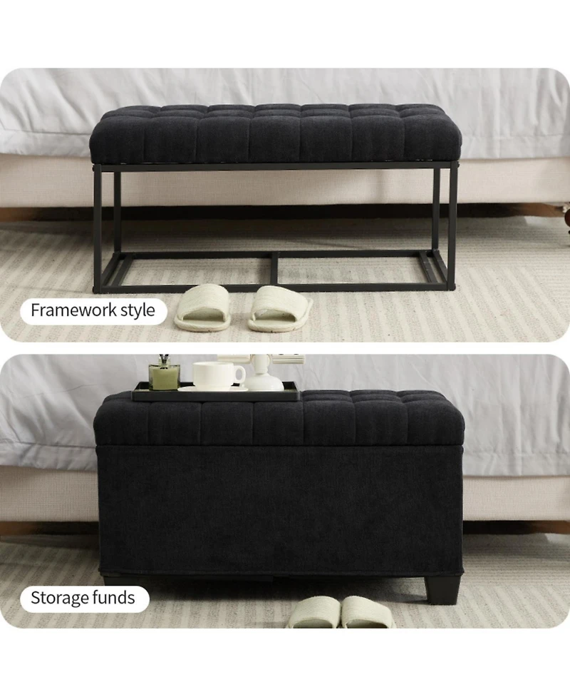 Streamdale Multifunctional Storage Ottoman Bench End of Bed