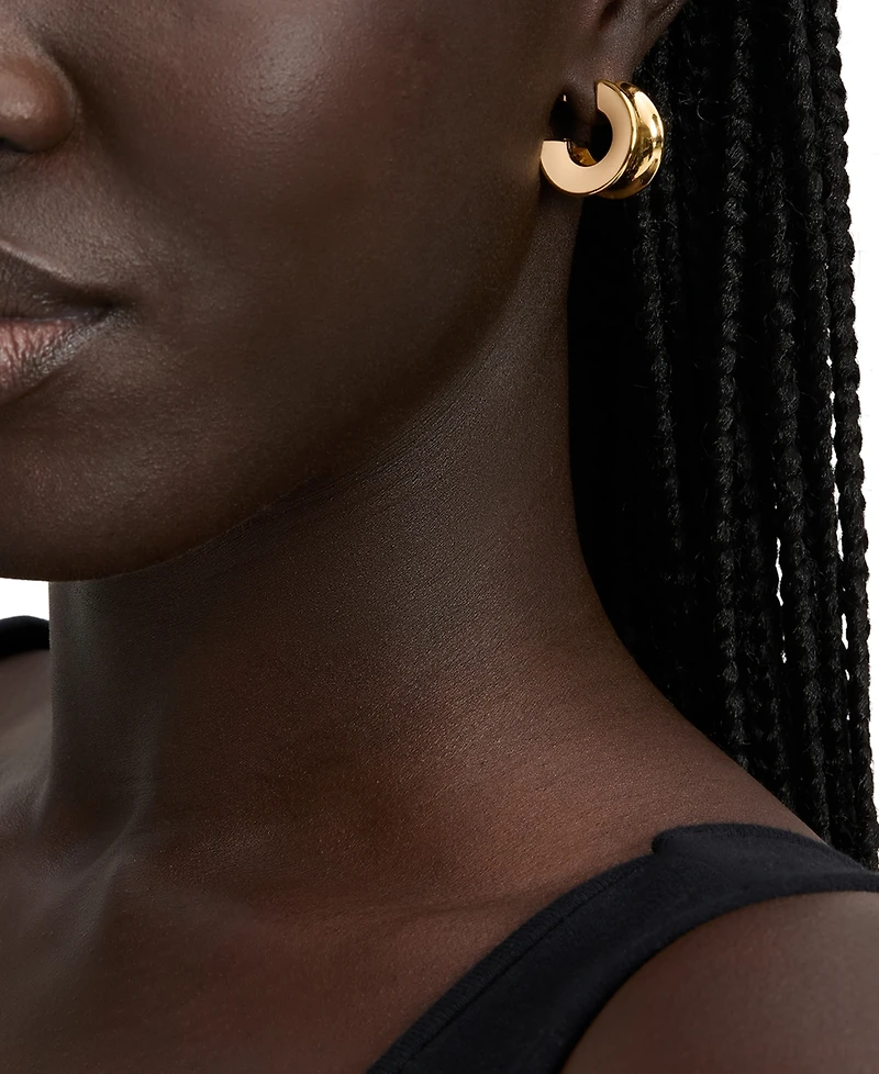 kate spade new york Small Concave Hoop Earrings, 0.82"