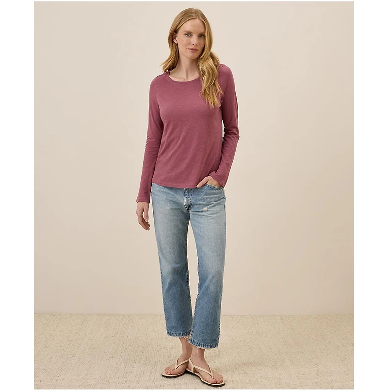 Pact Women's Organic Cotton Featherweight Slub Long Sleeve Tee