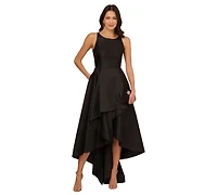 Adrianna Papell High-Low Mikado Gown