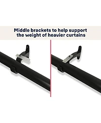 Hlc.me Wrap Around Room Darkening Grommet Curtain Rod - Adjustable Telescoping