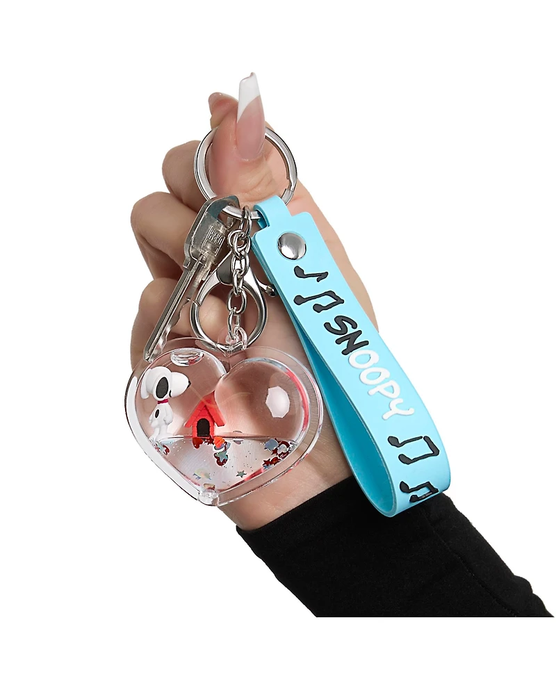 Sally Rose Snoopy Heart Liquid Keychain
