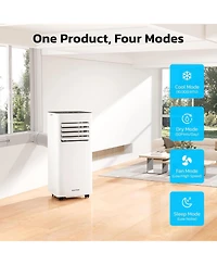 Zafro 10000 Btu Portable Air Conditioners, 4-in-1 Modes Portable Ac Unit with Energy Efficient/Quiet Sleep/Remote Control/24Hrs Timer for Bedroom/Dorm