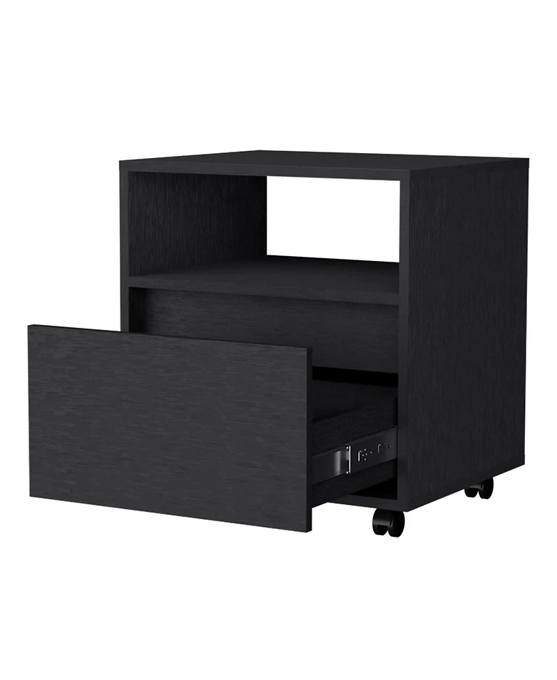Tech-Integrated 1-Drawer Nightstand for Modern Homes
