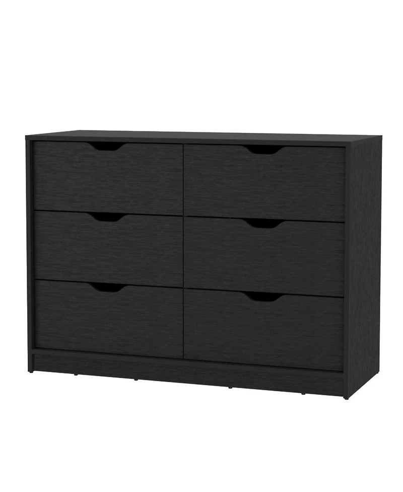 Manufactured Wood 6-Drawer Dresser – Minimalist Design