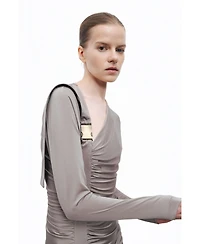 Nocturne Women's Metal Buckle Detailed Maxi Dress