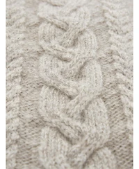 Celtic & Co. Women's Wool Cable Zip Cardigan