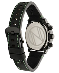 Spinnaker Men's Hull Chronograph Black Leather Strap Watch, 42mm