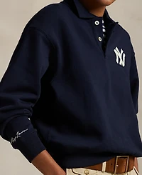 Polo Ralph Lauren Women's Ny Yankees Fleece Long-Sleeve Polo