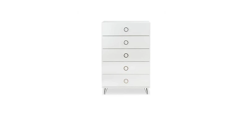 Five-Drawer Dresser Chest for Bedroom Storage and Organization