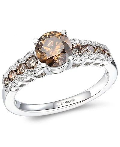 Le Vian Couture Chocolate Diamond & White Diamond Ring (1-3/8 ct. t.w.) in Platinum