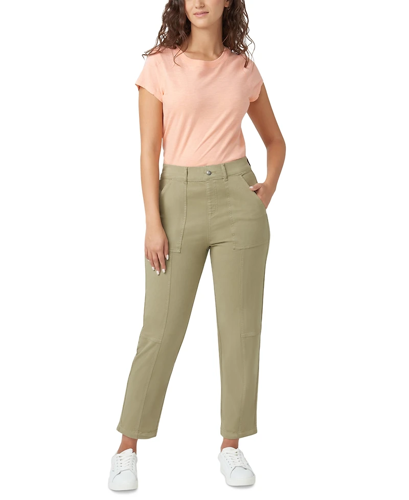 Hue Women's High-Rise Stretch Utility Skimmer Pants
