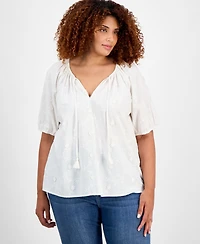 Style & Co Plus Size Applique Top, Exclusively at Macy's