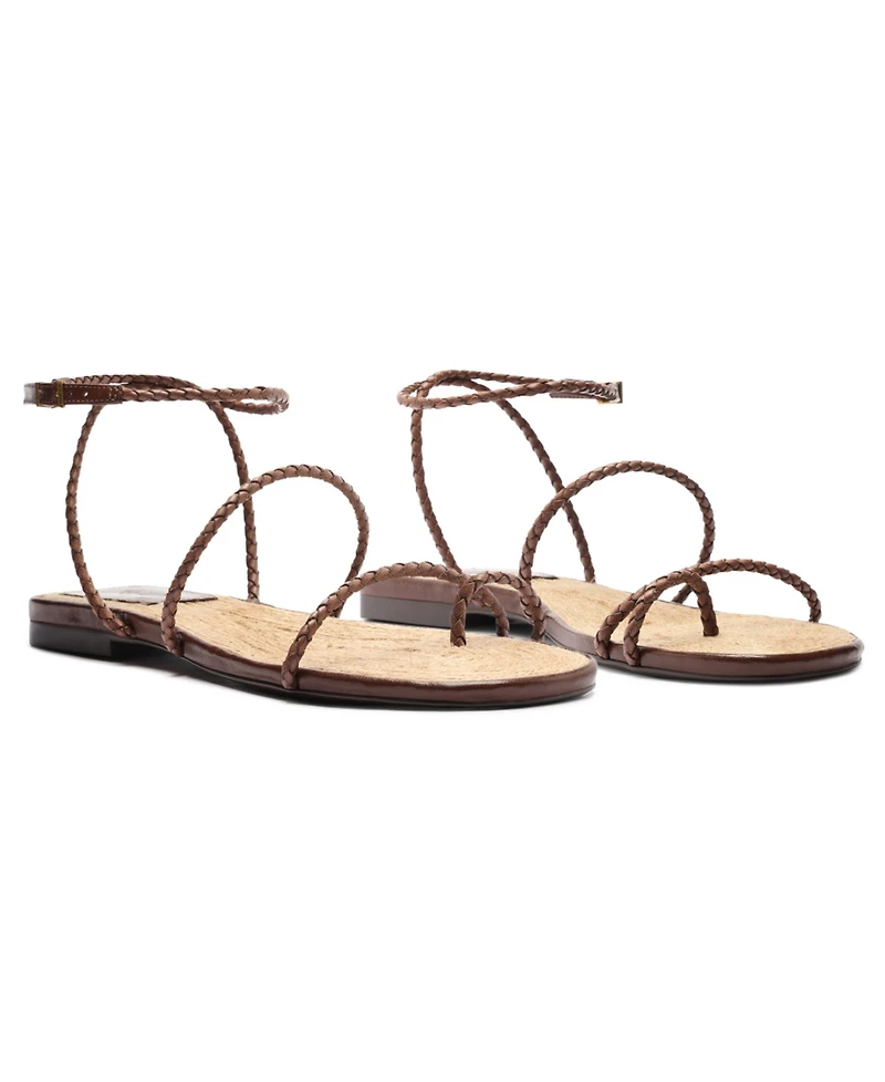 Schutz Women's Kaya Straw Flat Sandals