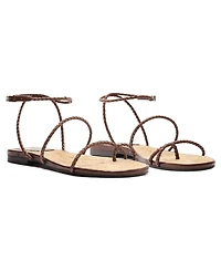 Schutz Women's Kaya Straw Flat Sandals