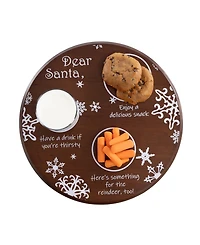 Toscana Christmas Santa Milk Cookies Serving Tray