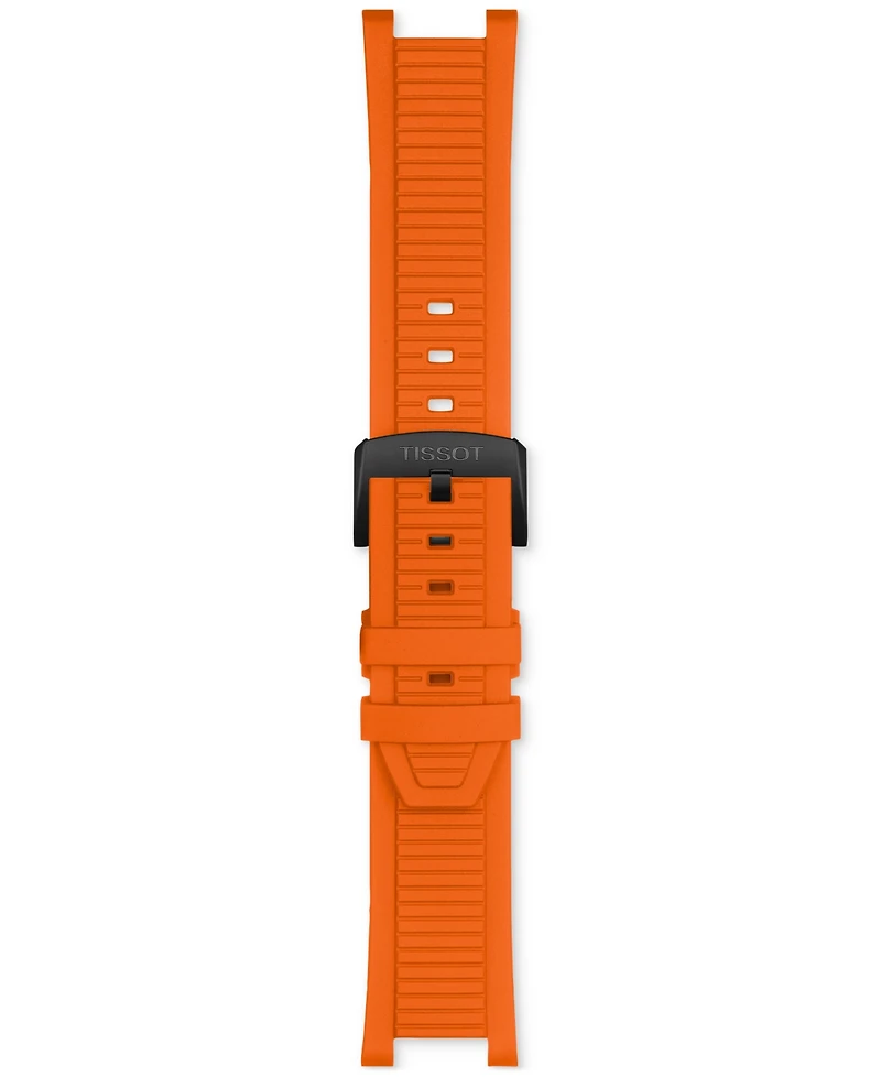Tissot Men's Swiss Chronograph T-Race Orange Silicone Strap Watch 45mm