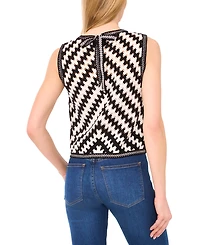 CeCe Women's Crochet Sweater Tank Top