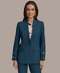 Donna Karan New York Women's Button-Sleeve Blazer, Regular & Petite
