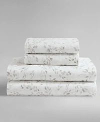 Closeout! Calvin Klein Printed 300-Thread Count Cotton Sateen 4-Pc. Sheet Set, Queen